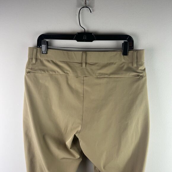 Fabletics Pants Men 33x32 Beige The High Side Chino Lightweight Comfort Slim Fit - Picture 6 of 9